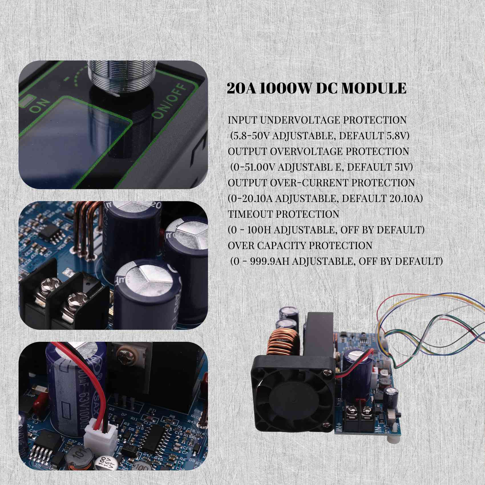 Step Down Dc Power Supply Module 1000W - [NEWA08R] WZ5020L 20A 1000W Conversor DC-DC