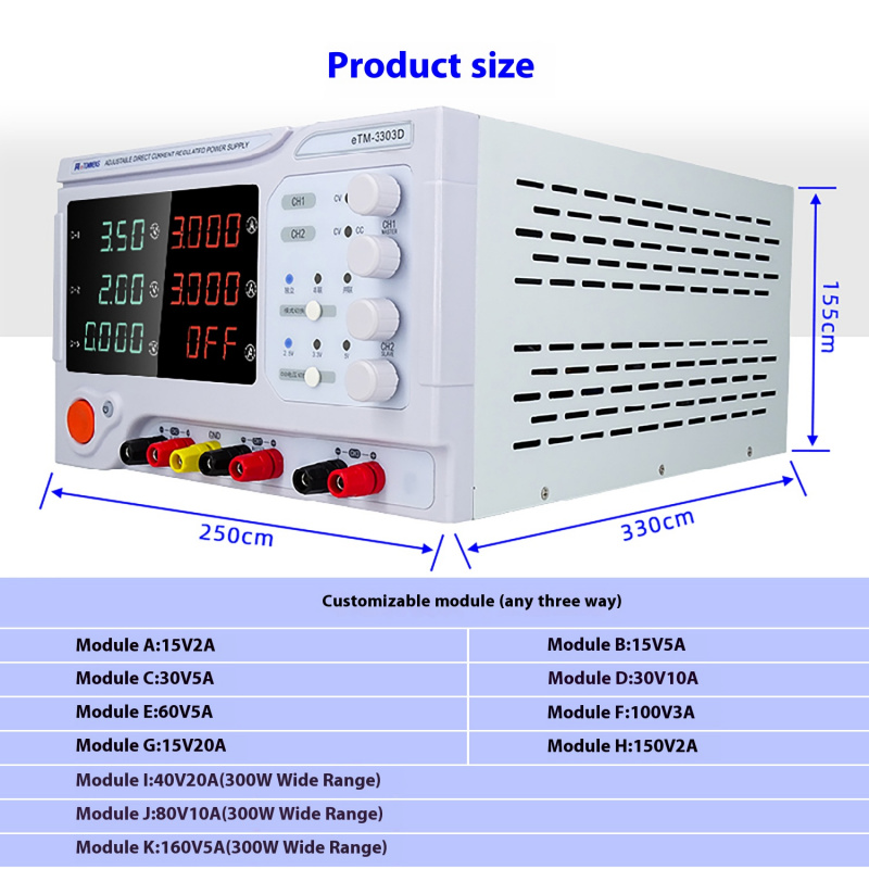 Fonte de alimentação linear de - Linear Dc Power Supply Triple Output avaliação e preço